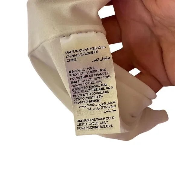 Chico's Women's White Lace-Inset Maxi Skirt Size 1 Casual Long - Picture 5 of 6